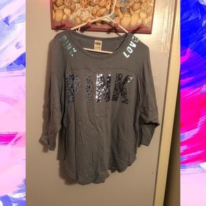 3/4 Sleeve PINK Top Lg